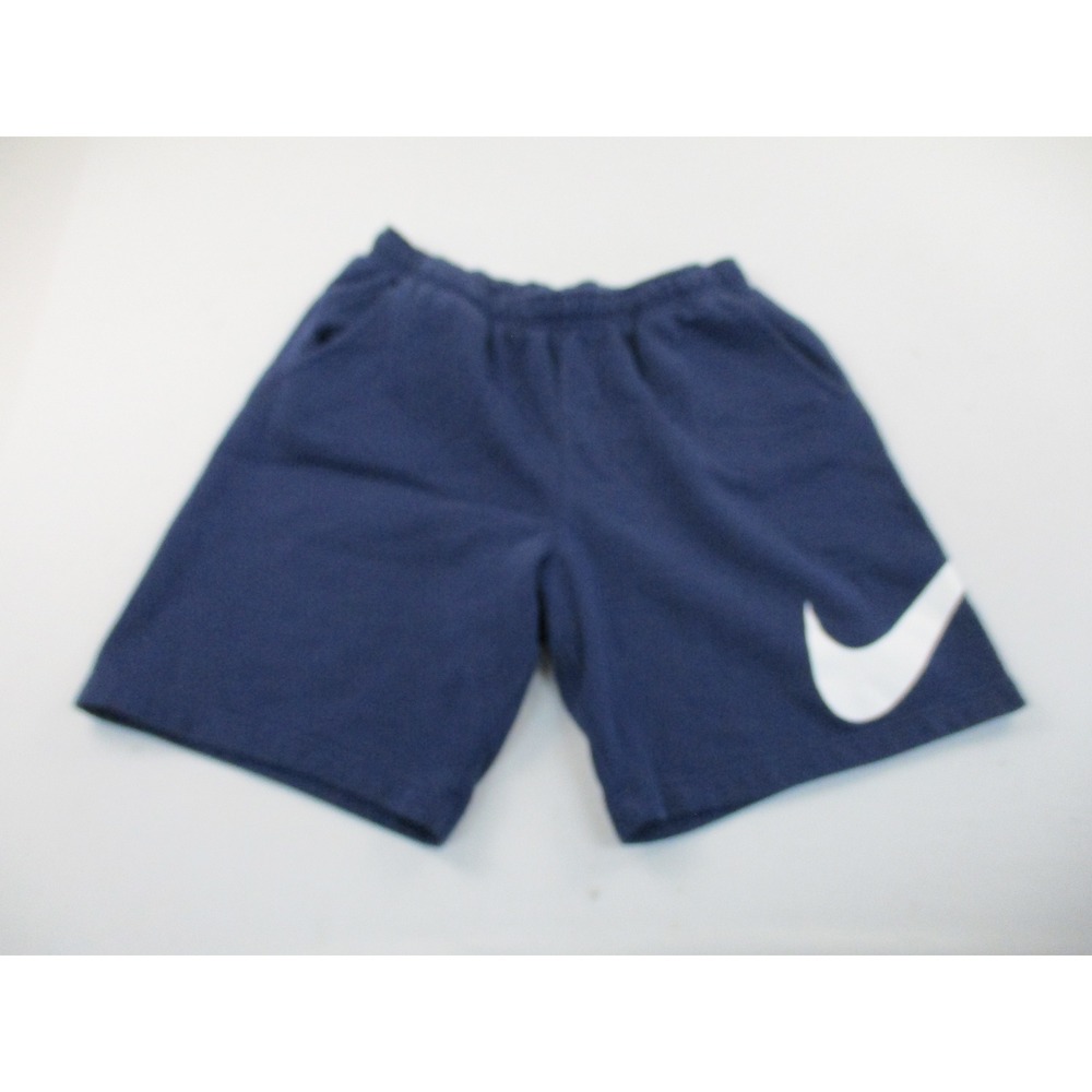 Nike Sweat Shorts Mens XL Blue Big Swoosh Relaxed Fit Fleece Pockets Utility